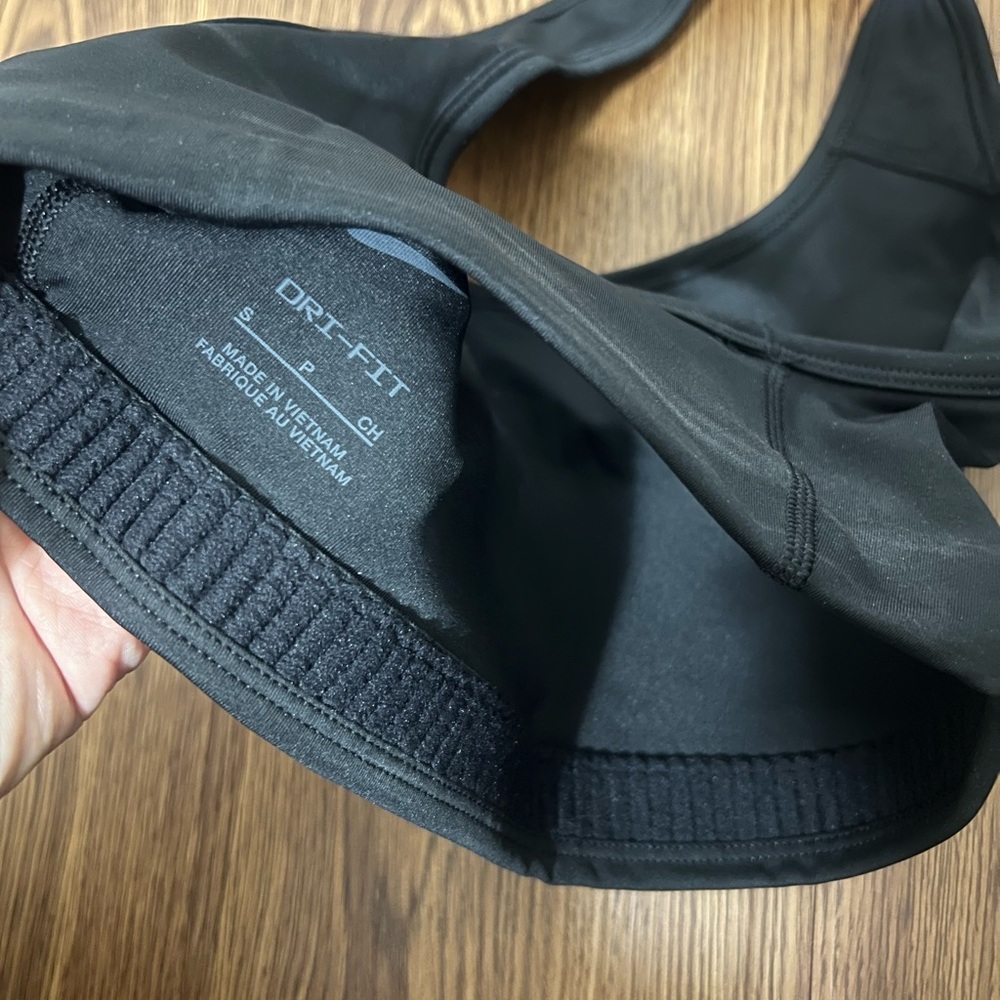 NWT Nike Black Medium Support Non Padded Swoosh 2.0 Sports Bra Size Small - Picture 6 of 6